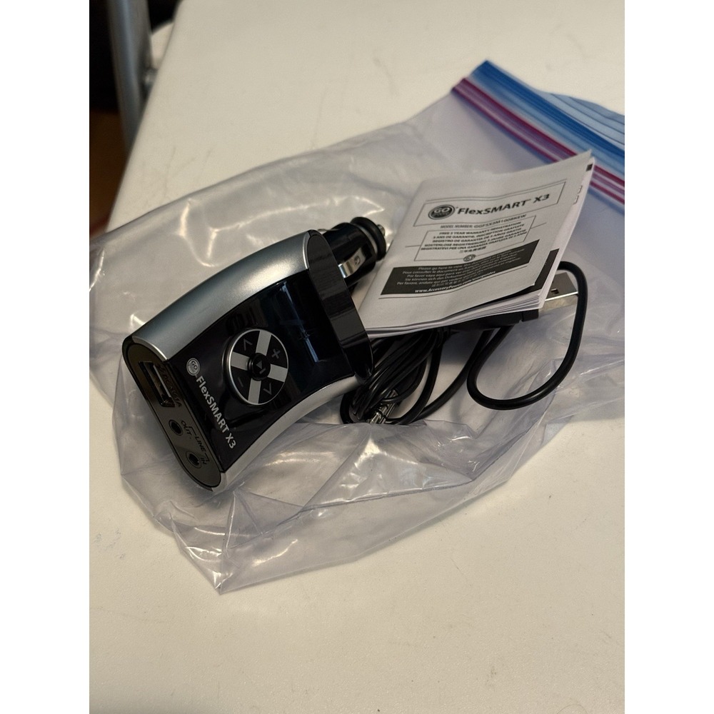 FlexSMART X3 Mini Bluetooth Car Adapter for Handsfree Calling, USB Charging, ...